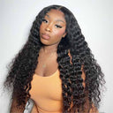 Deep Wave 7x5 Wear Go Glueless Transparent/HD Lace Wig With Pre Bleached Tiny Knots