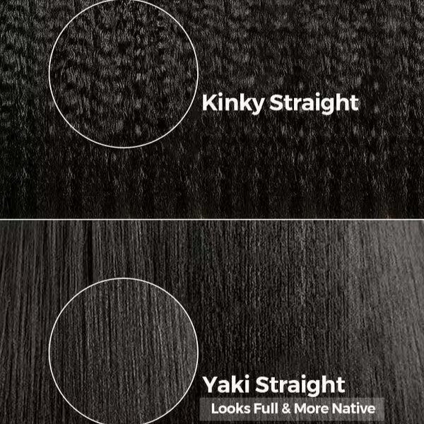 FlexCap Wear & Go Kinky Straight 7x5 Pre-Everything & Transparent Lace Flexi-Fit Invisi Drawstring Cap Glueless Wig