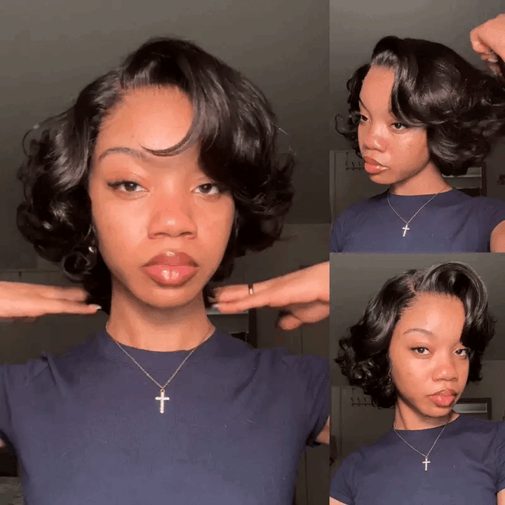 4x4/7x5 Lace Vintage Blowout Straight Glueless Wig 100% Human Hair