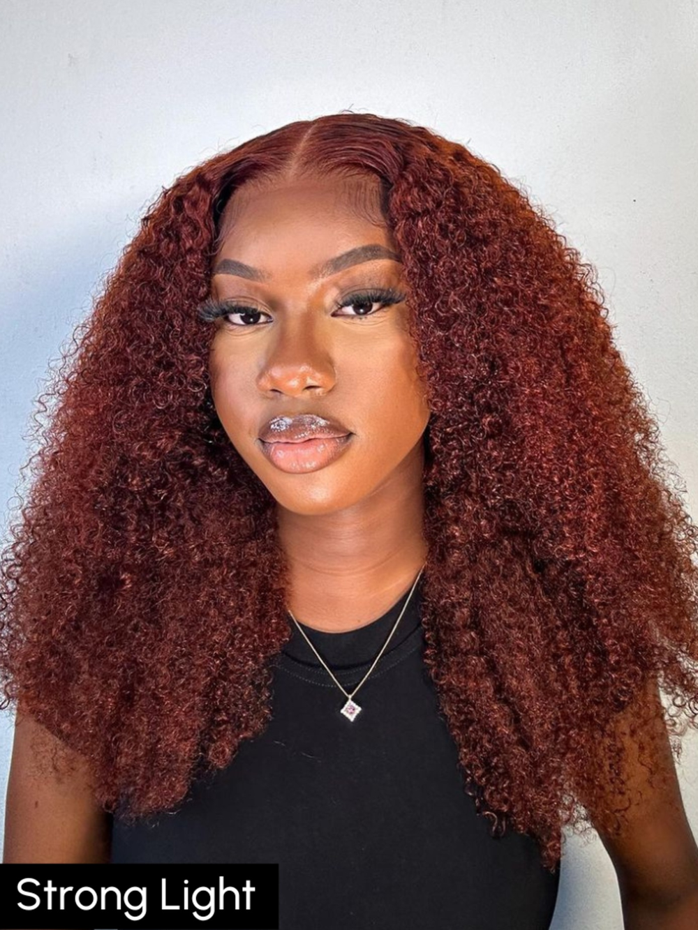 TianaHair Wear Go 6x4 Reddish Brown Glueless Wig Pre Plucked Kinky Curly Wig.