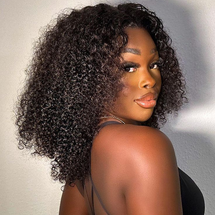 FlexCap Wear & Go Afro Kinky Curly 7x5 Pre-Everything & Transparent Lace Flexi-Fit Invisi Drawstring Cap Glueless Wig