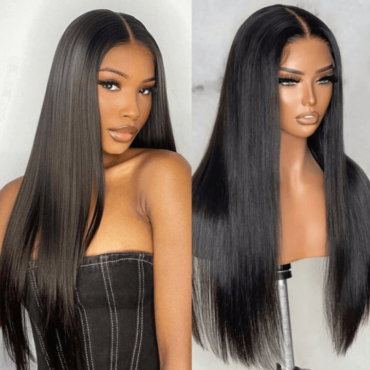 TianaHair Silky Straight 6x4 Wear Go Glueless Transparent/HD Lace Wig With Pre Bleached Tiny Knots.