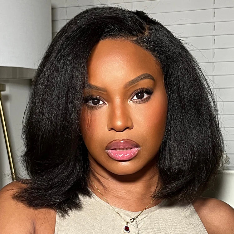 TianaHair Kinky Straight 6x4 Transparent/HD Lace Wear Go Glueless Pre-everything Wig.