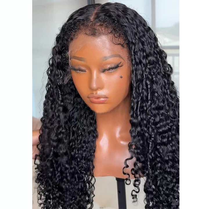 4x4/7x5 Lace Black/Ombre Brown KInky Coily Wig With 3C Hybrid Hairline Pre-Everything Wear Go Glueless Wig