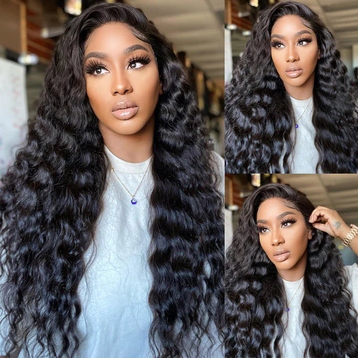 TianaHair Deep Wave 6x4 Wear Go Glueless Transparent/HD Lace Wig With Pre Bleached Tiny Knots.