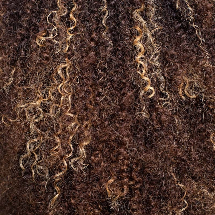 No Lace Golden Flare Afro Curly Wig with Bangs Pre-Everything Wear Go Glueless Wig