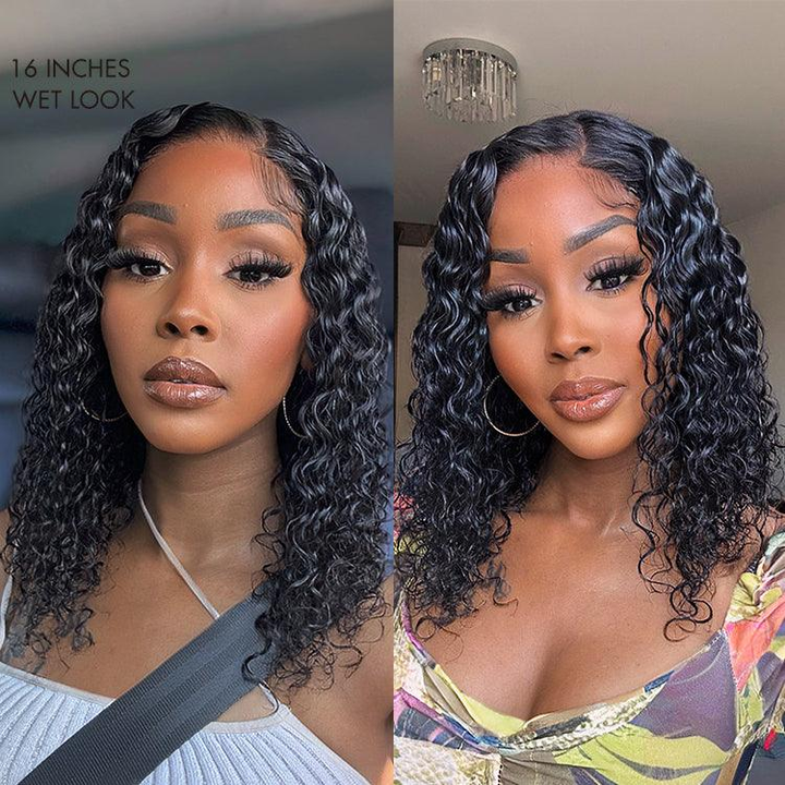 Wet and Wavy Water Wave 6x4 Pre-everything Wear Go Bob Wig-TianaHair