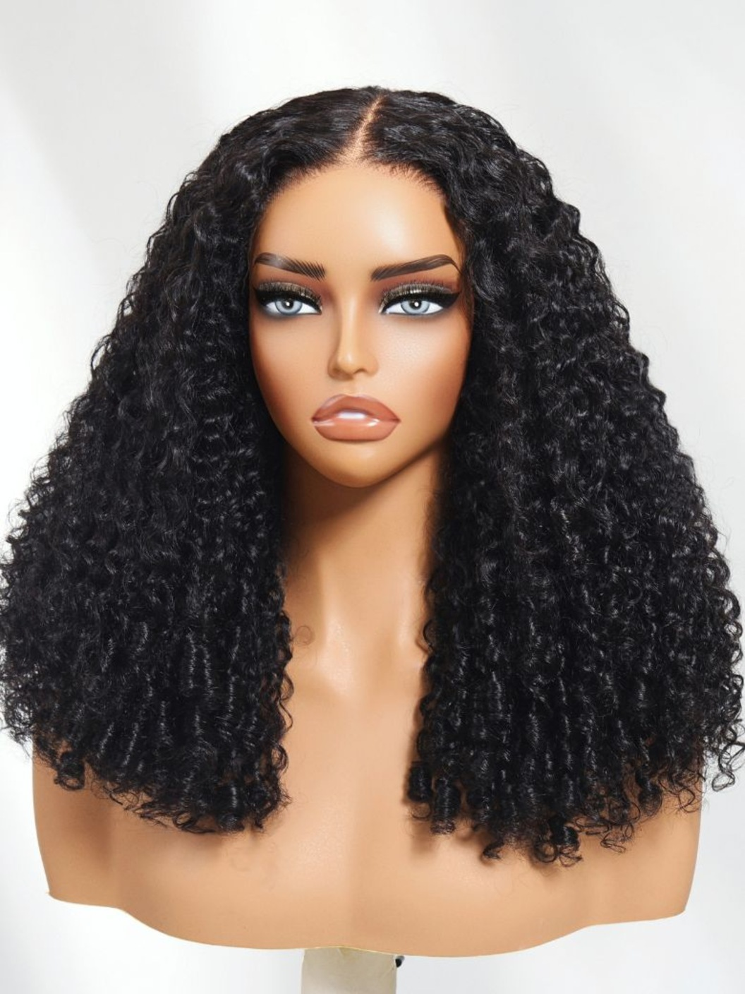 4x4/7x5 Lace Kinky Curly Texture Premium Hair Wig With Finger Coil Ends