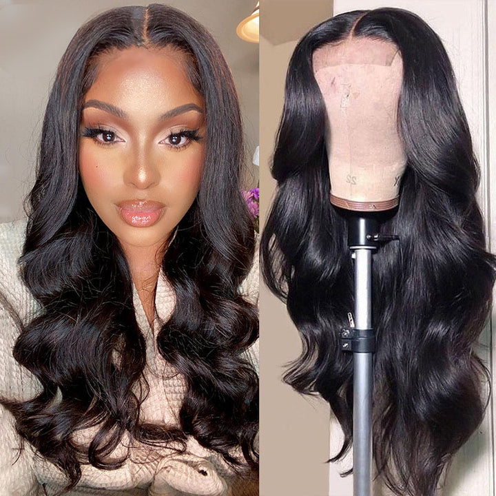 TianaHair Body Wave 6x4 Wear Go Glueless Transparent/HD Lace Wig With Pre Bleached Tiny Knots.