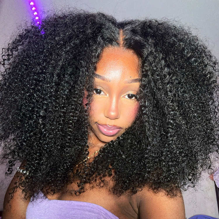 [FREE GIFT+] Afro Kinky Curly 6x4 Pre-Everything & Transparent Lace Wear Go Glueless Wig