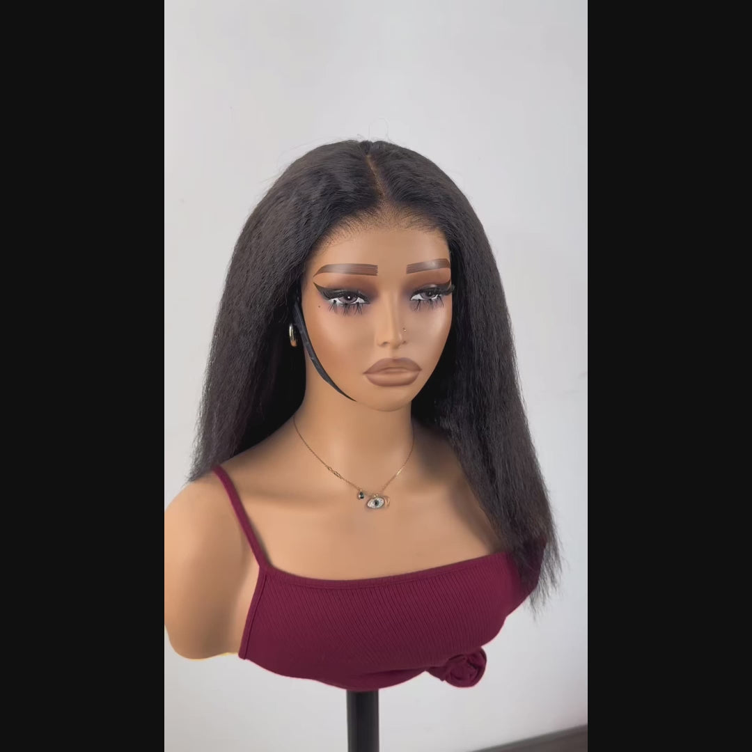 Kinky Straight 6x4 Transparent/HD Lace Wear Go Glueless Pre-everything Wig