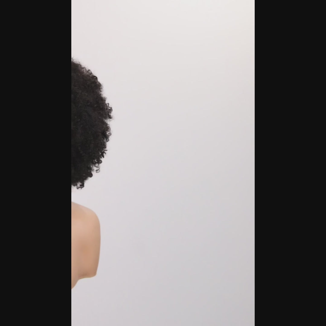 Kinky Curly Glueless No Lace Stirnband Lange Perücke 100 % Echthaar
