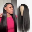 3 IN 1 HALF WIG Kinky Straight Half Wig Seamless Flip Over Wig